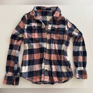 Patagonia Navy/Cream/Pink Plaid Shirt